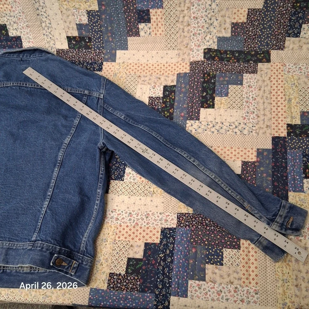 Vintage Lee Riders Sanforized 1970s Jacket Size 42 - Large Denim Trucker 101J
